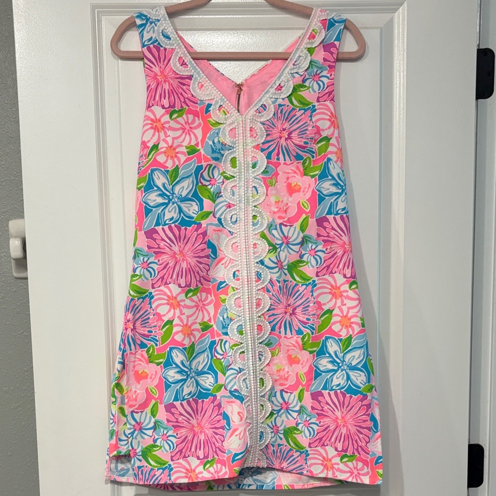 Lilly Pulitzer Shift Romper Dress with Lace Trim